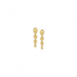 Marco Bicego 18K Yellow Gold 4 Petal Lunaria Drop Earrings.